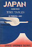 Japanese Government Railways Timetable 1939